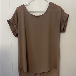 Pleione Classic Tan Blouse